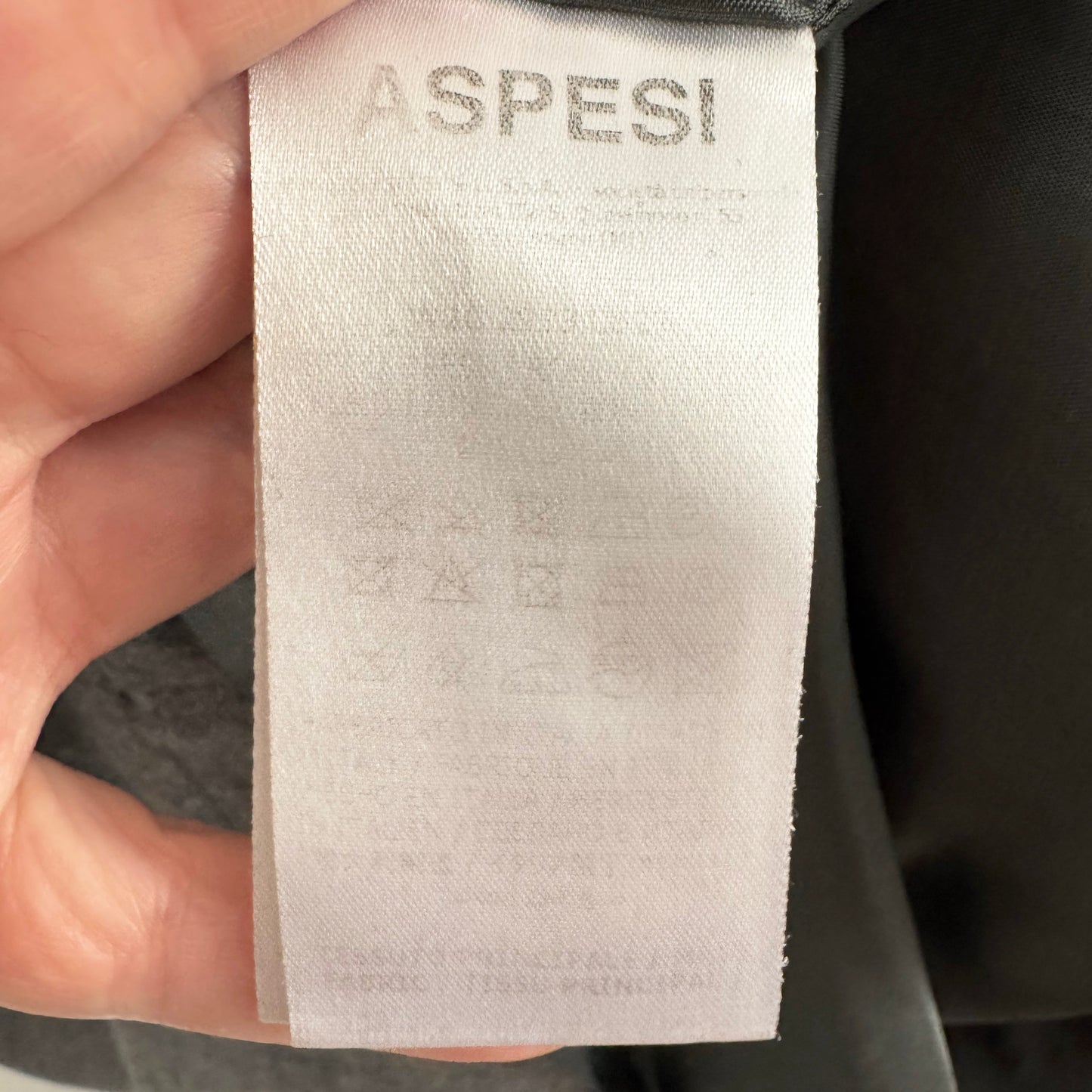 Aspesi Short Sleeve Wool Dress in Grey, size 46 (fits size 14)