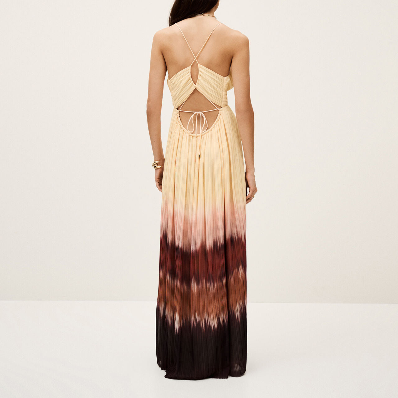 Ba&sh "Wila" Pleated Maxi Dress in "Rose", size Small