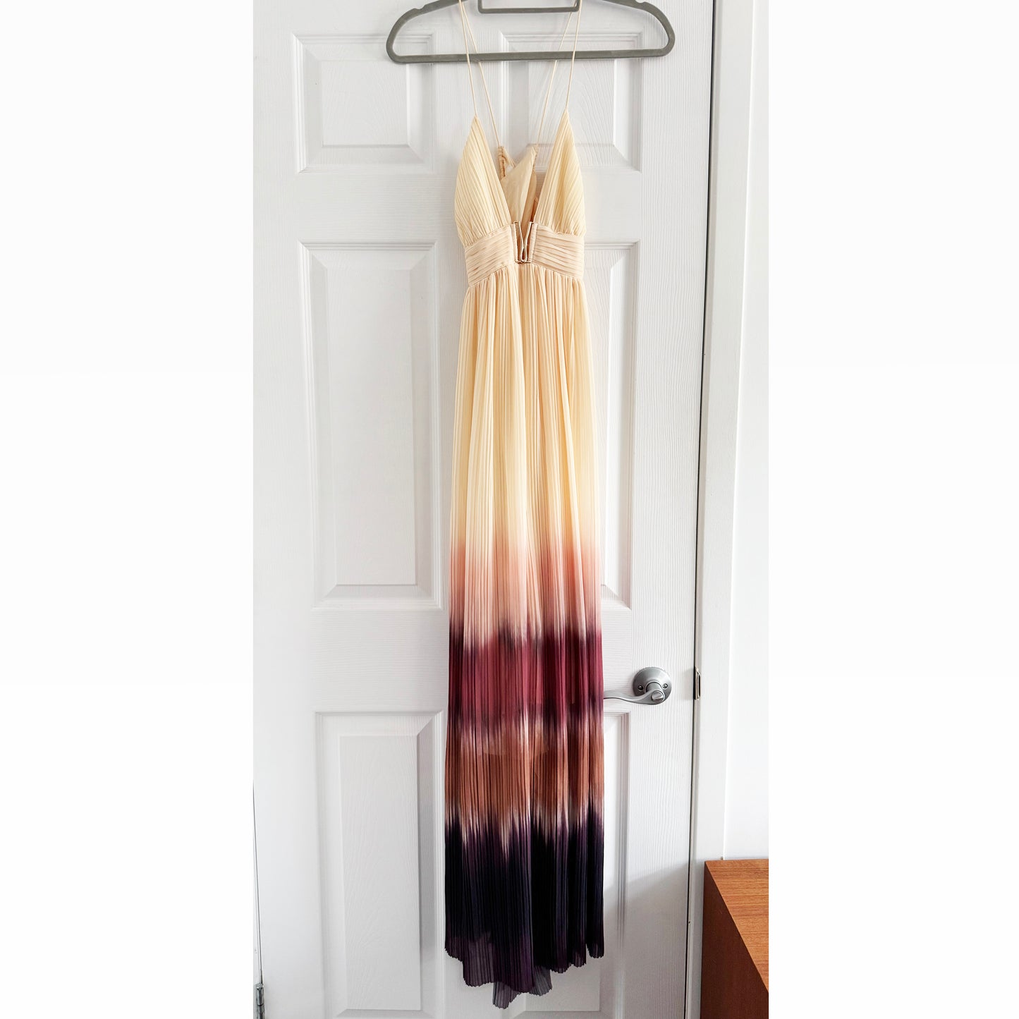 Ba&sh "Wila" Pleated Maxi Dress in "Rose", size Small