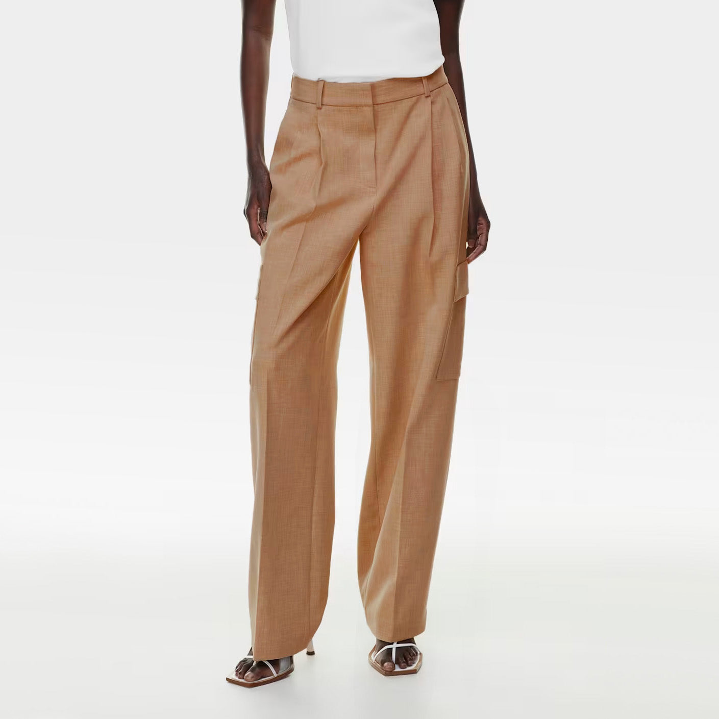Babaton "Bader" Cargo Pant in "Heather Constant Camel", size 10 (fits 8?)