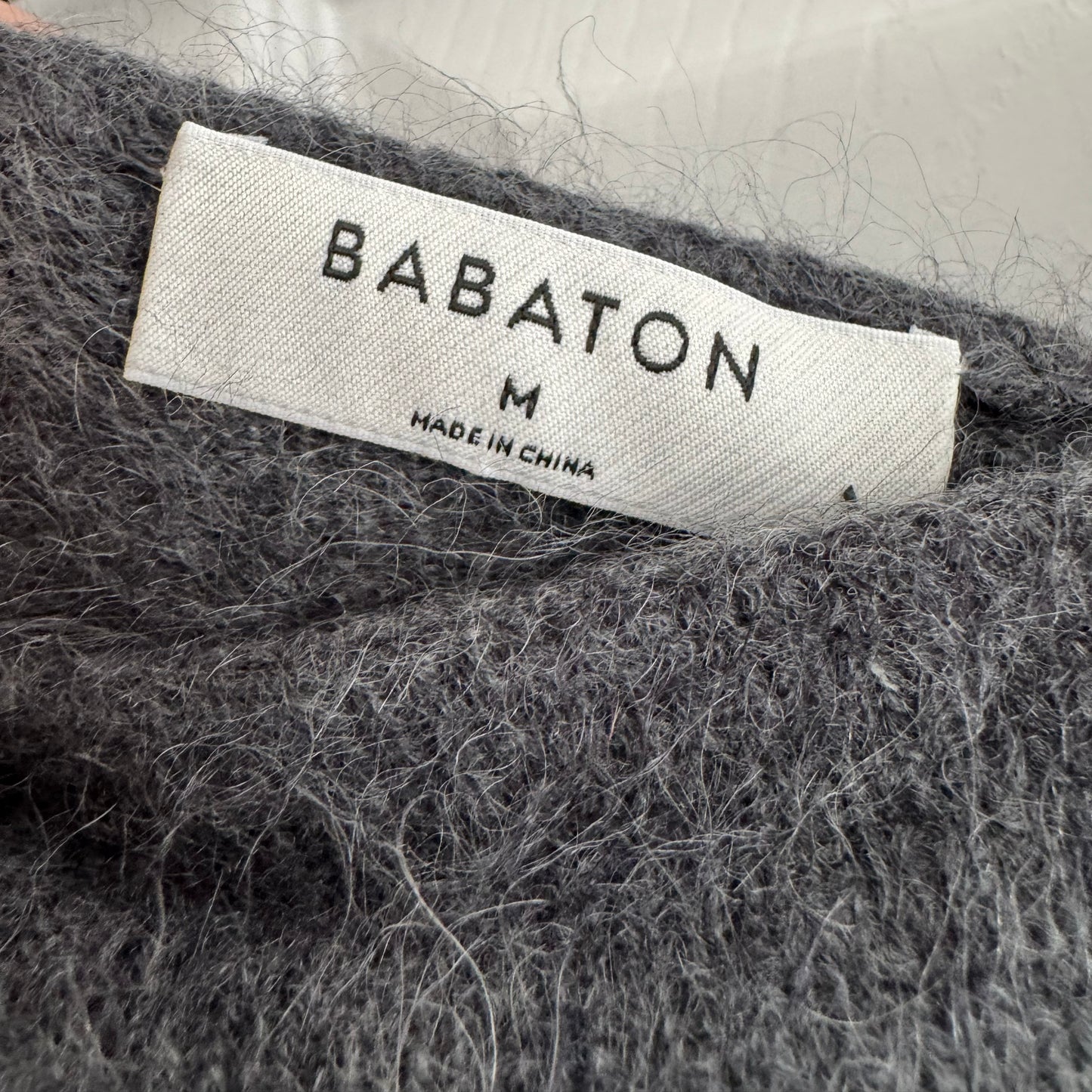 Babaton "Leandros" Wool/Cashmere Sweater in Grey, size Medium