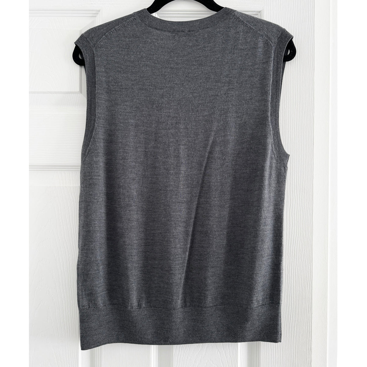 Babaton "Allocate" Merino Wool Sweater Vest in Dark Grey, size Medium