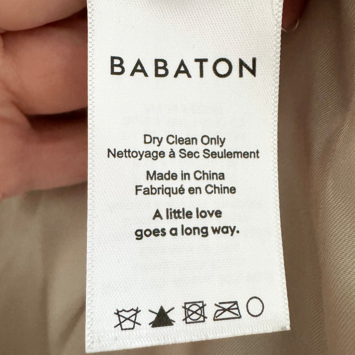 Babaton "Stedman" Alpaca/Wool Coat in Pink, size Small