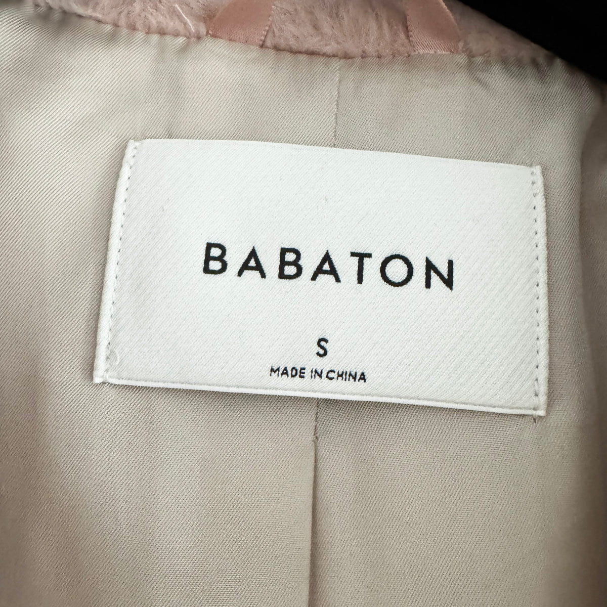 Babaton "Stedman" Alpaca/Wool Coat in Pink, size Small