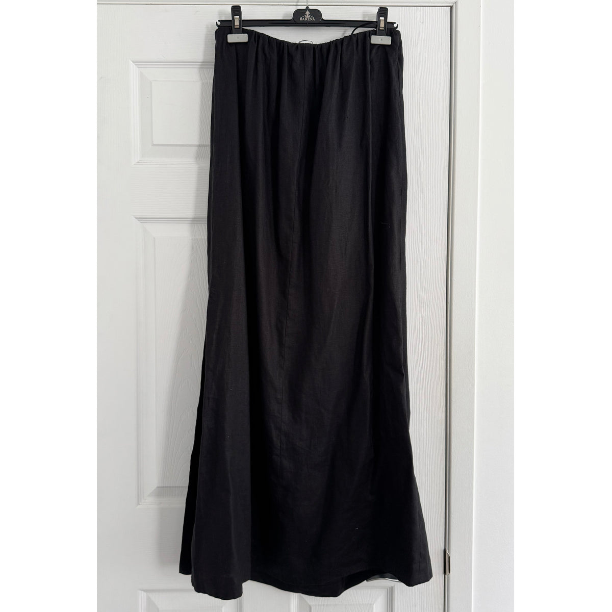 Babaton "Fitzgerald" Linen Dress in Black, size Small