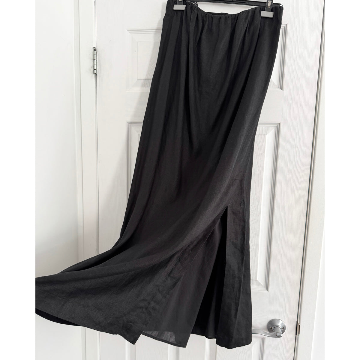 Babaton "Fitzgerald" Linen Dress in Black, size Small