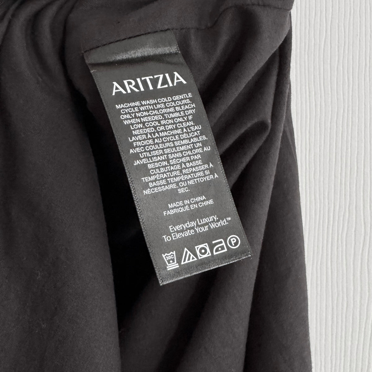 Babaton "Fitzgerald" Linen Dress in Black, size Small