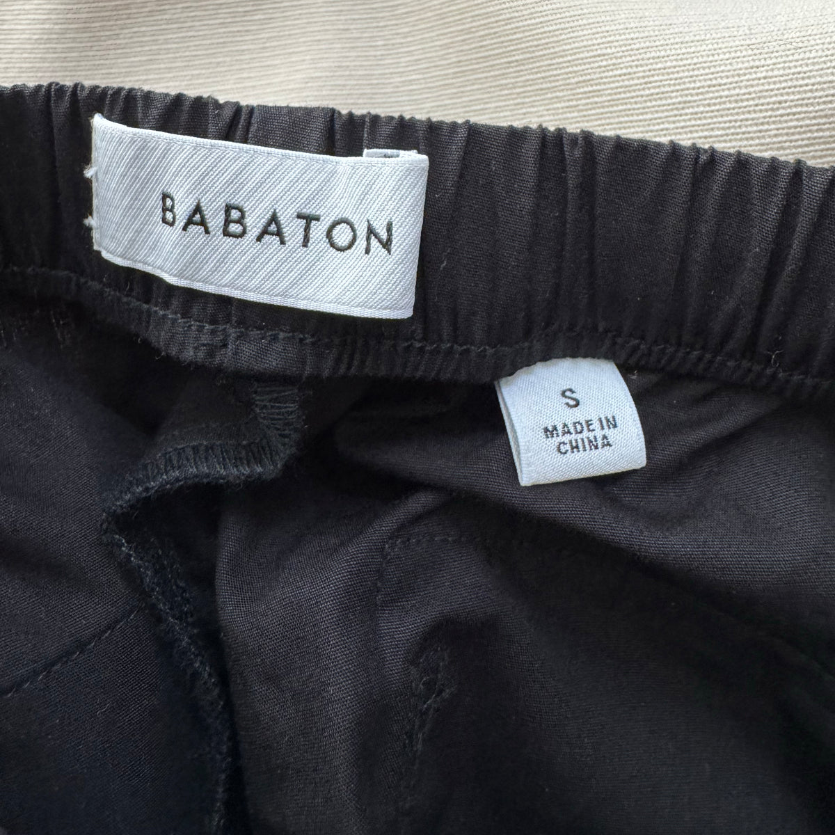 Babaton "System" Poplin Pants in Black, size Small
