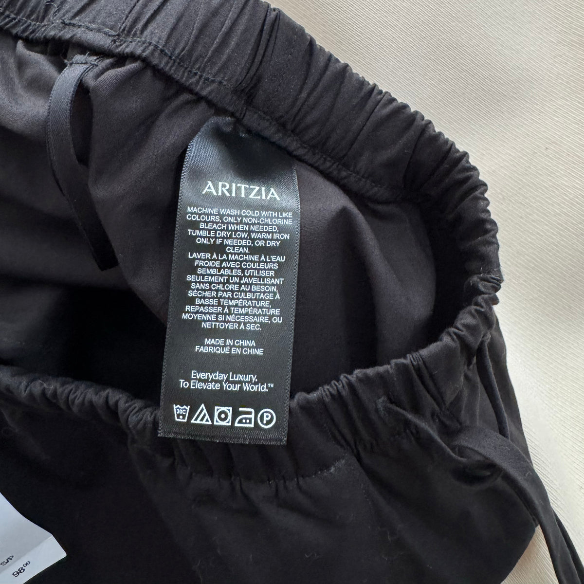 Babaton "System" Poplin Pants in Black, size Small