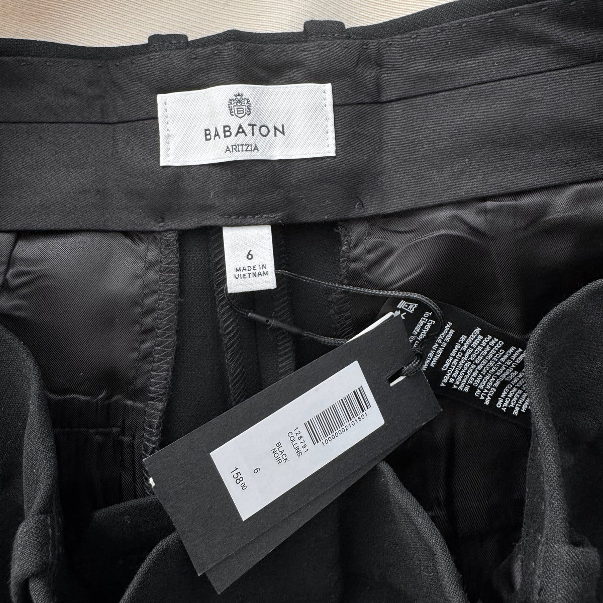 Babaton "Collins" Trouser in Black, size 6 ** HEMMED **