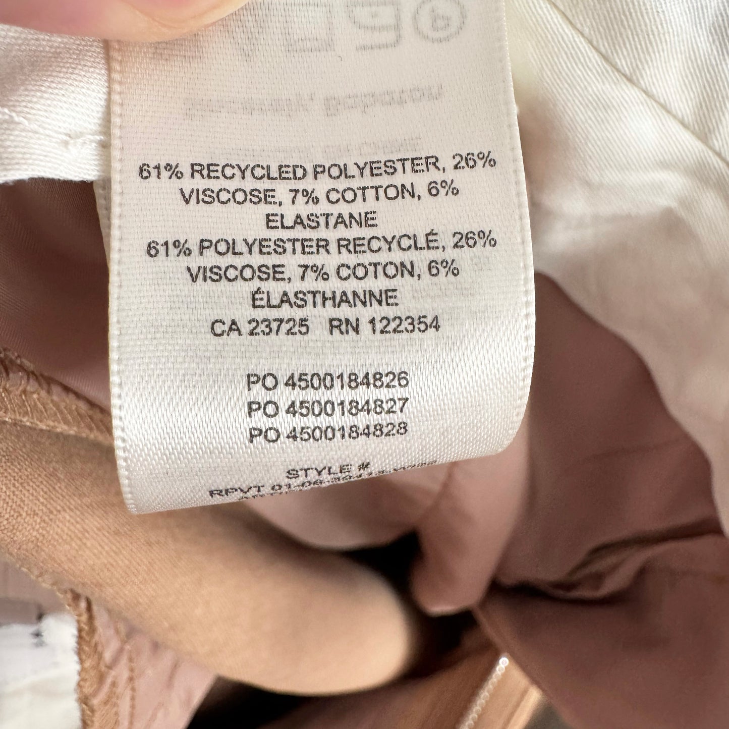 Babaton "Bader" Cargo Pant in "Heather Constant Camel", size 10 (fits 8?)