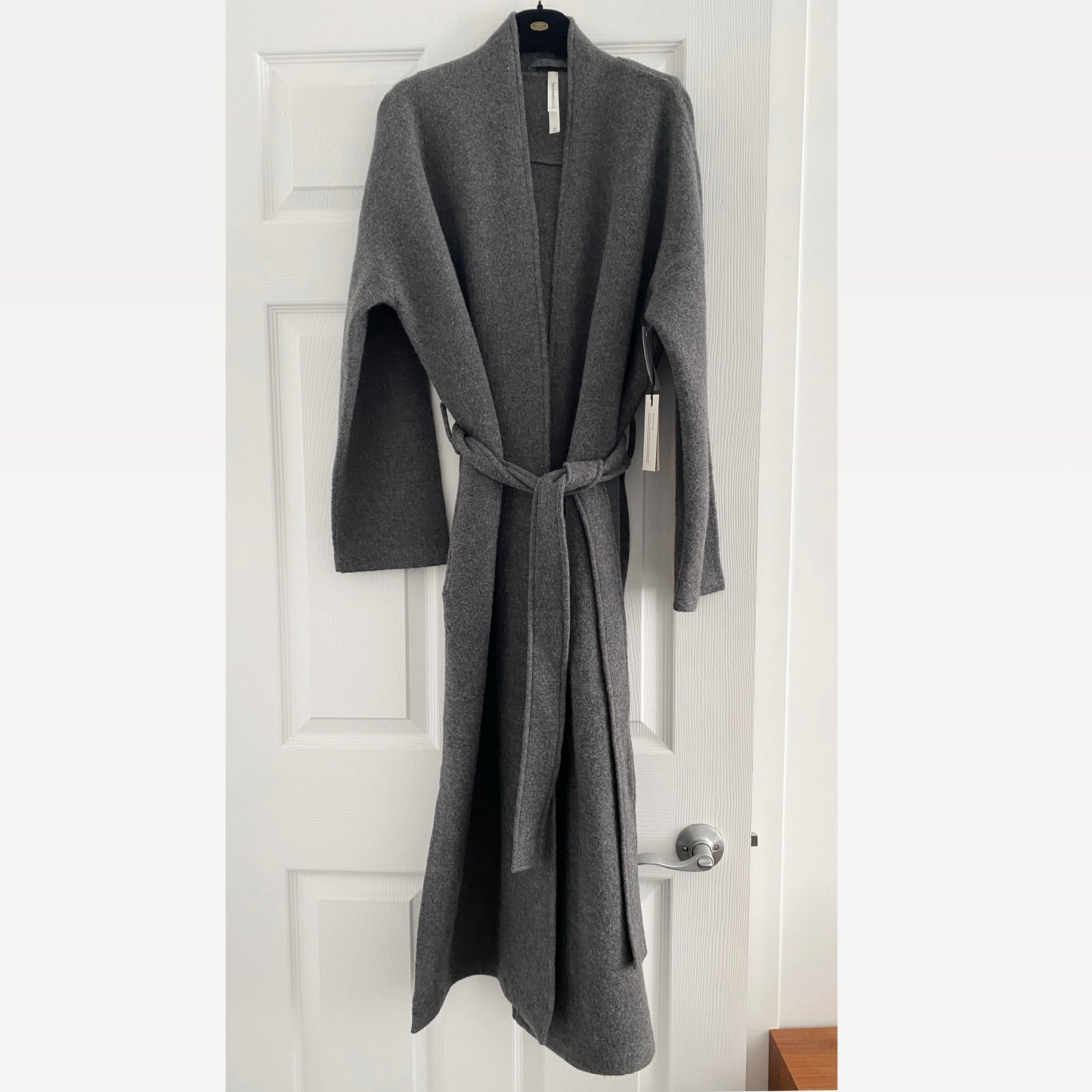 Babaton "Eventide" Robe Coat in Charcoal, size XS (fits Small)