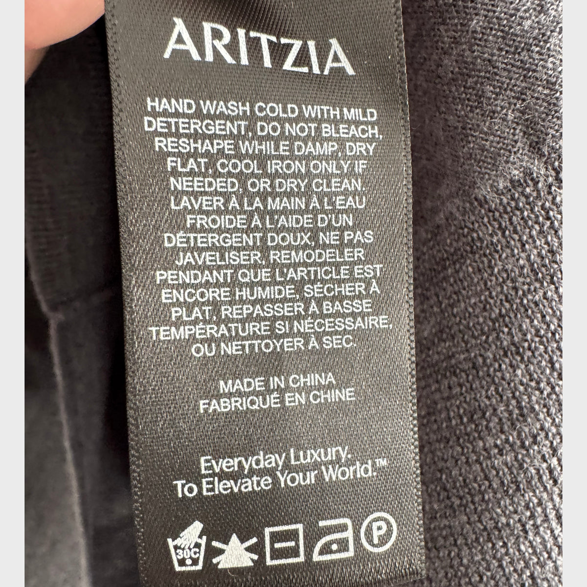 Babaton "Allocate" Merino Wool Sweater Vest in Dark Grey, size Medium