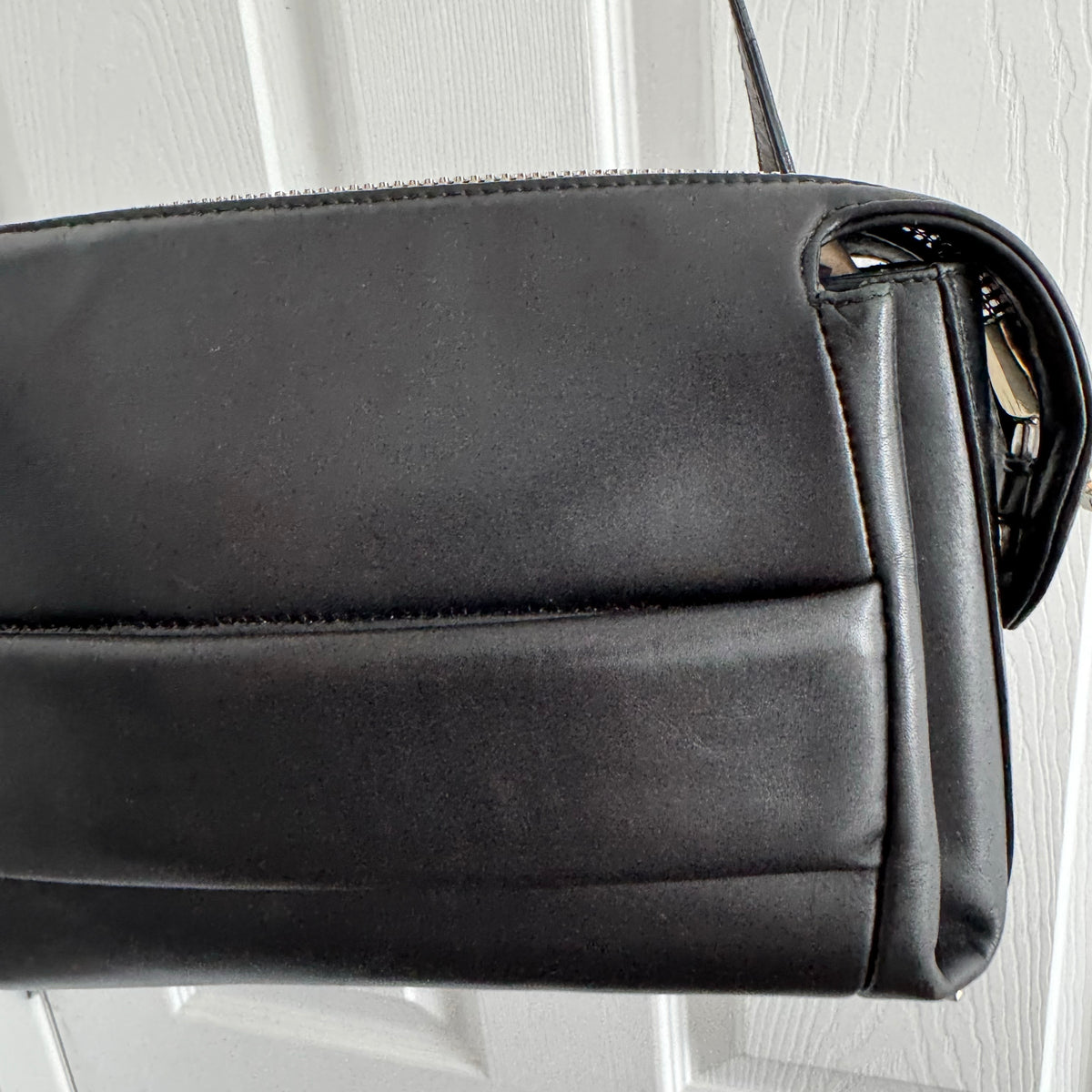 Balenciaga Joint Leather Shoulder Bag in Black