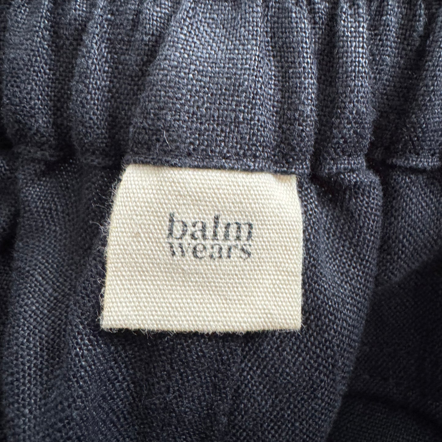 Balm Wears High Waisted Linen Pants in Black, size Small