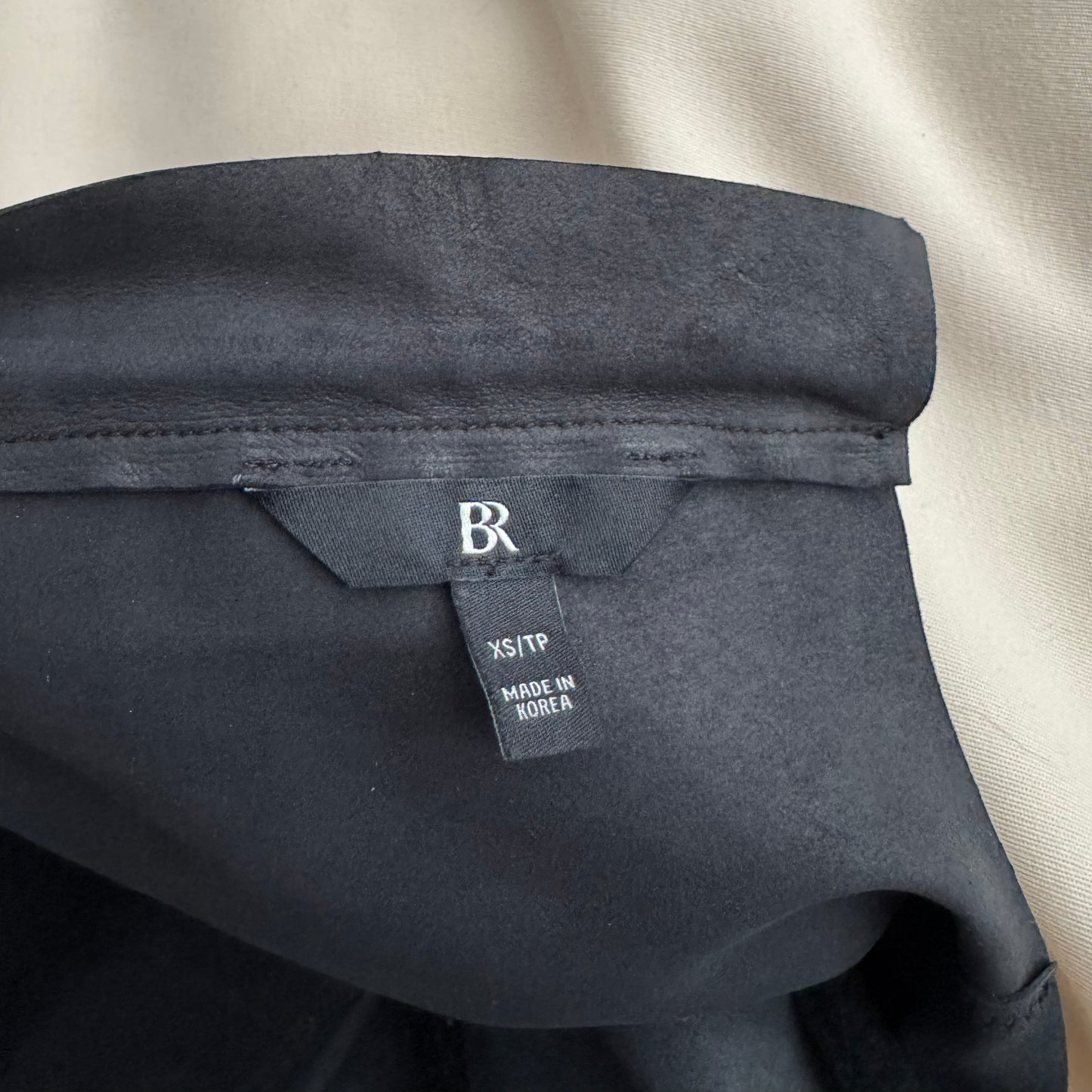 Banana Republic "Ines" Leather Maxi Dress in Black, size XS