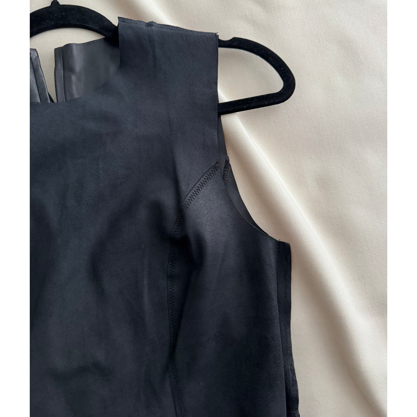 Banana Republic "Ines" Leather Maxi Dress in Black, size XS