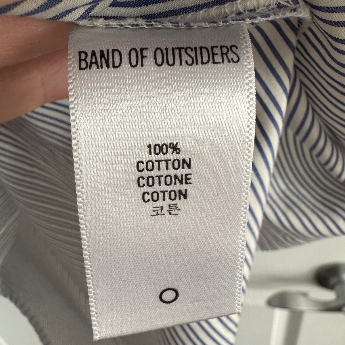 Band of Outsiders Shirtdress in Black/Stripe Combo, size "4"