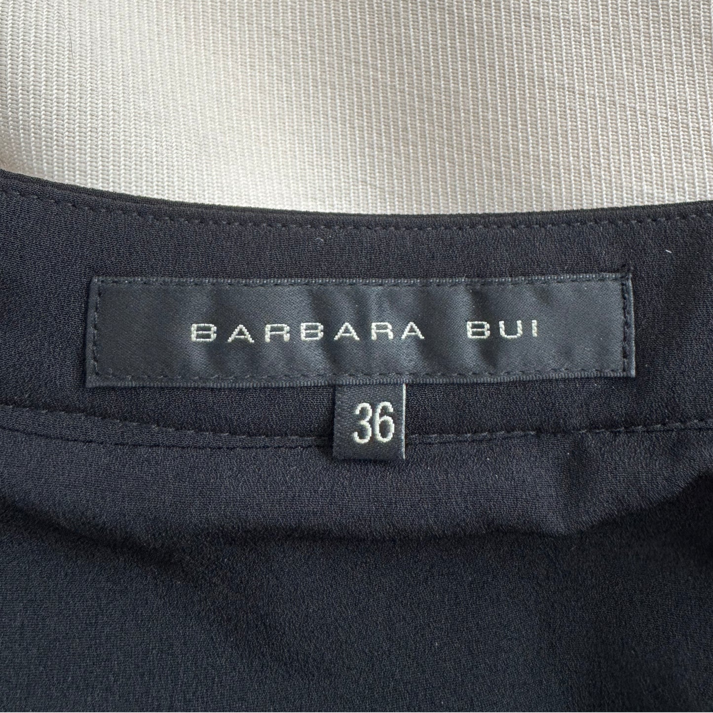 Barbara Bui Pleated Chiffon Mini Skirt in Black, size 36