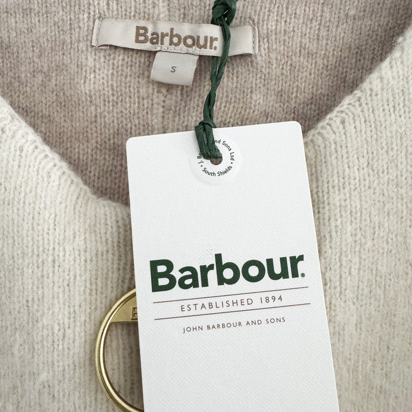 Barbour "Martha" Knit Vest in "Birch", size Small
