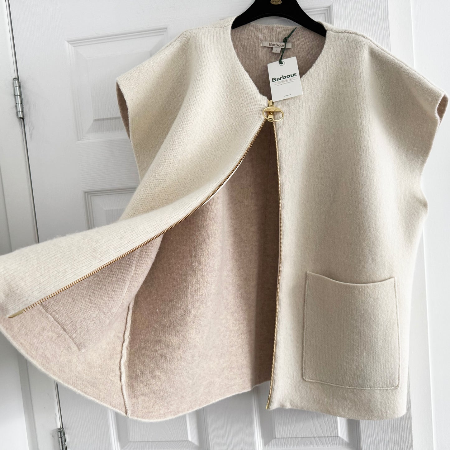 Barbour "Martha" Knit Vest in "Birch", size Small