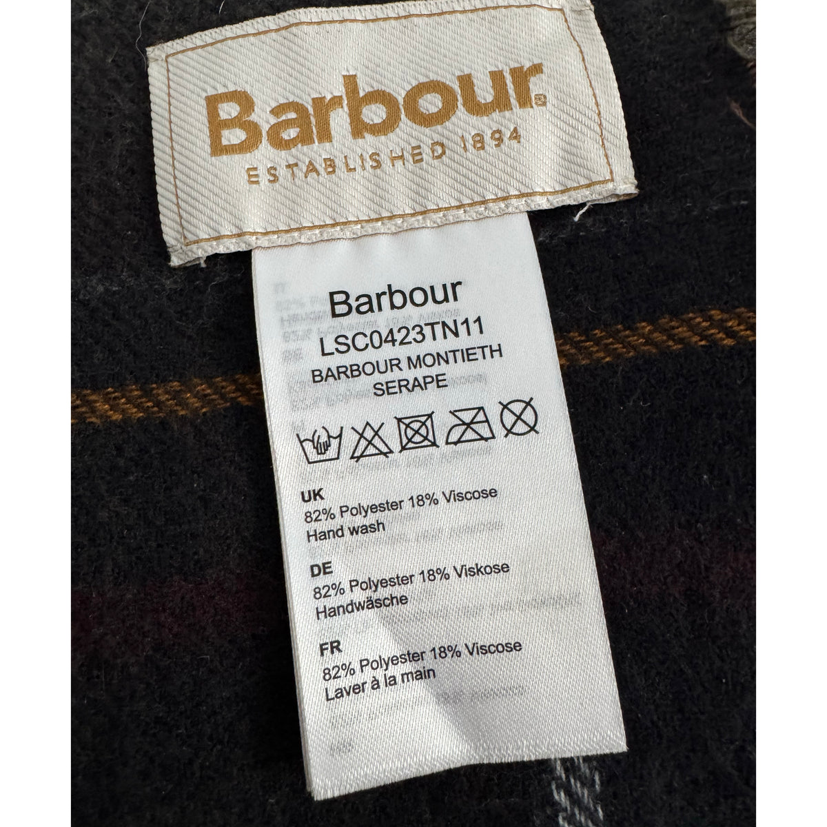 Barbour "Monteith" Shawl in Classic Tartan