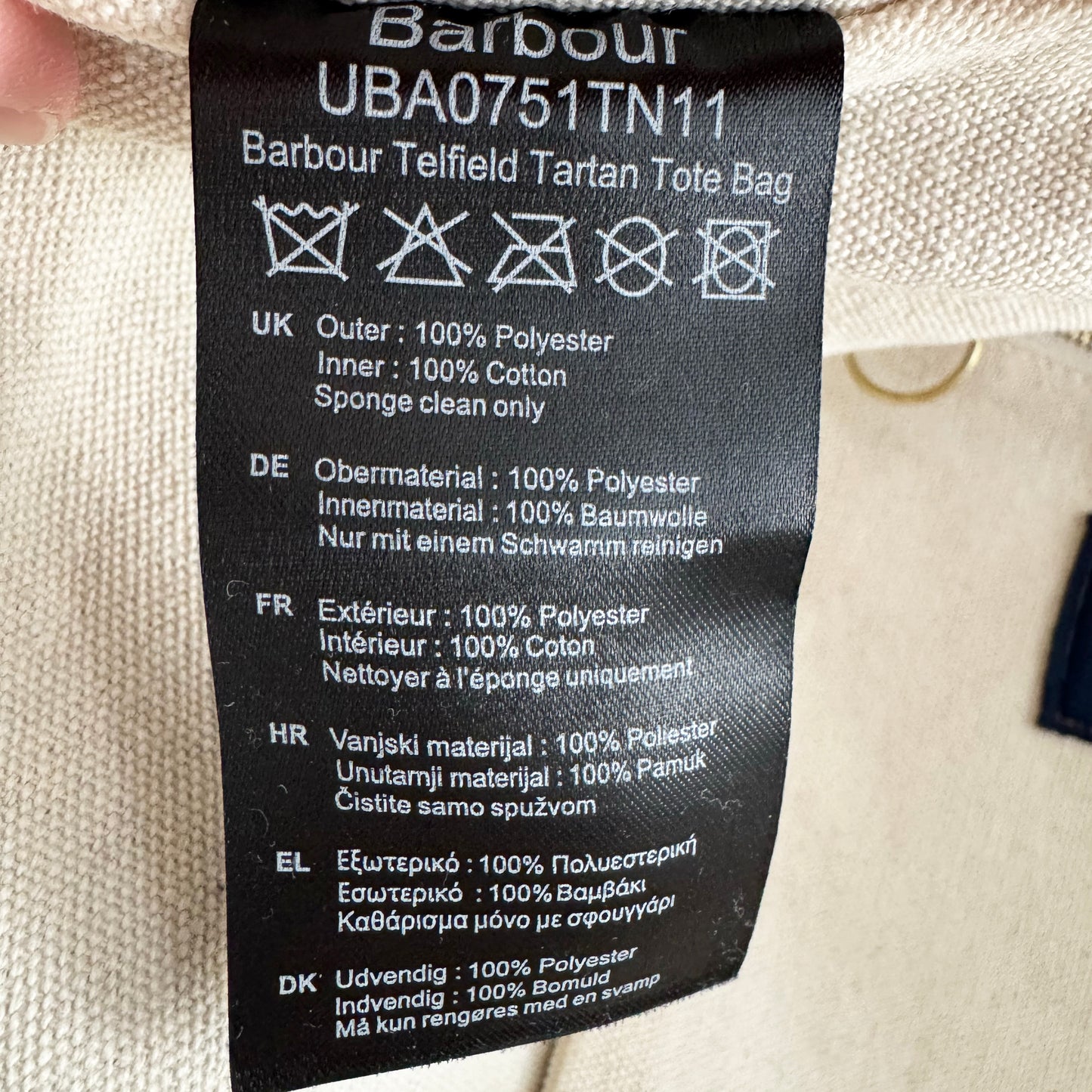 Barbour "Telfield" Tartan Tote Bag