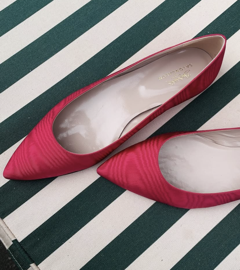 Bartels for SalonSalon "Daisy" Ballerina Flats in Raspberry, size 40