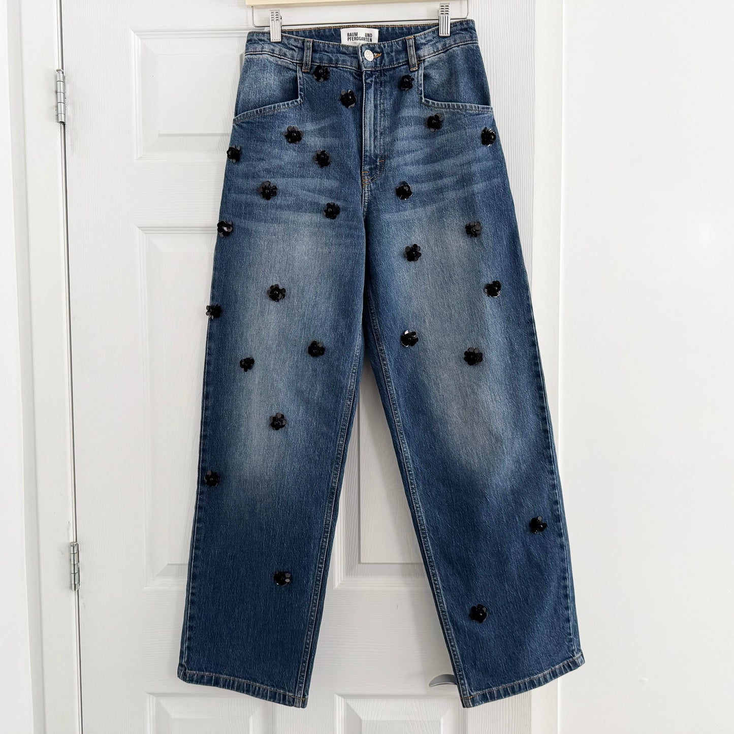 Baum und Pferdgarten "Narane" Flower Applique Jeans, size 36 (like 26/27 in jeans)