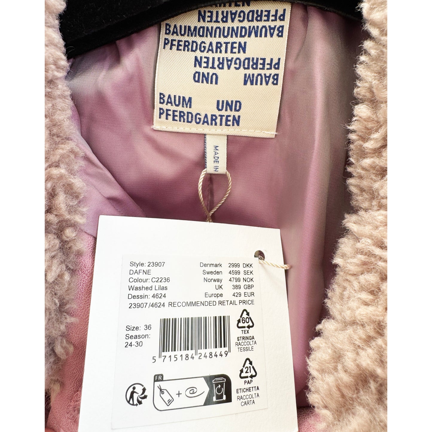 Baum Und Pferdgarten "Dafne" Coat in Pink, size 36