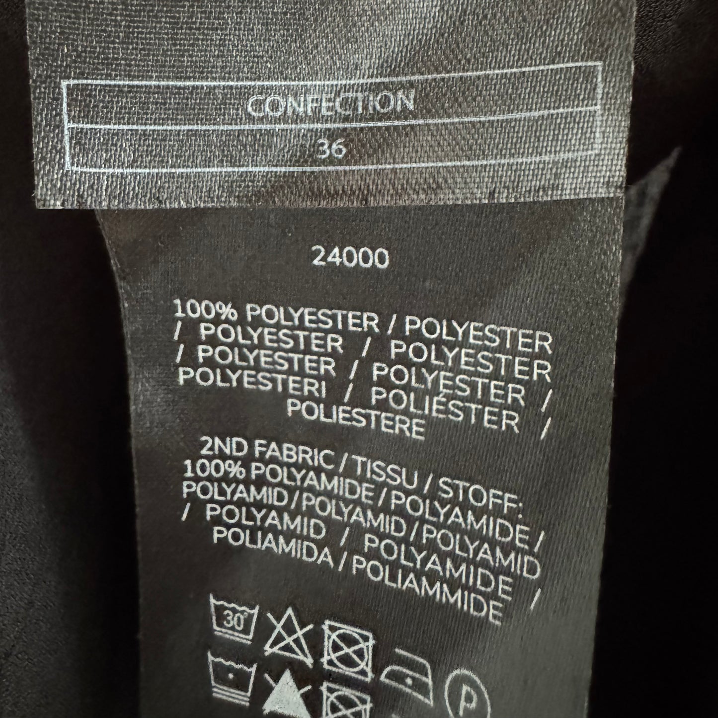 Baum und Pferdgarten Black Satin Skirt w Lace Trim, size 36