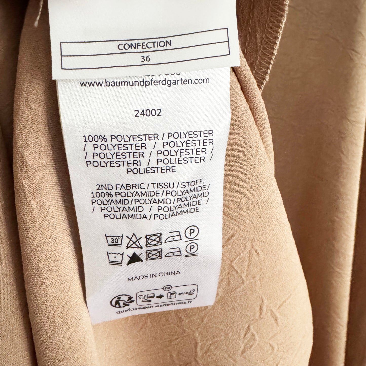 Baum und Pferdgarten "Ayda" Slip Dress in "Natural", size 36 (fits like size 6)