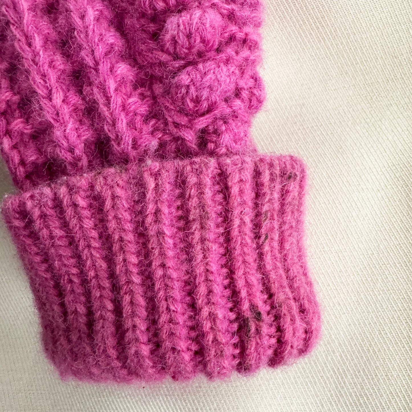 Baum und Pferdgarten "Cristina" Cable Knit Cardigan in Pink, Size Small