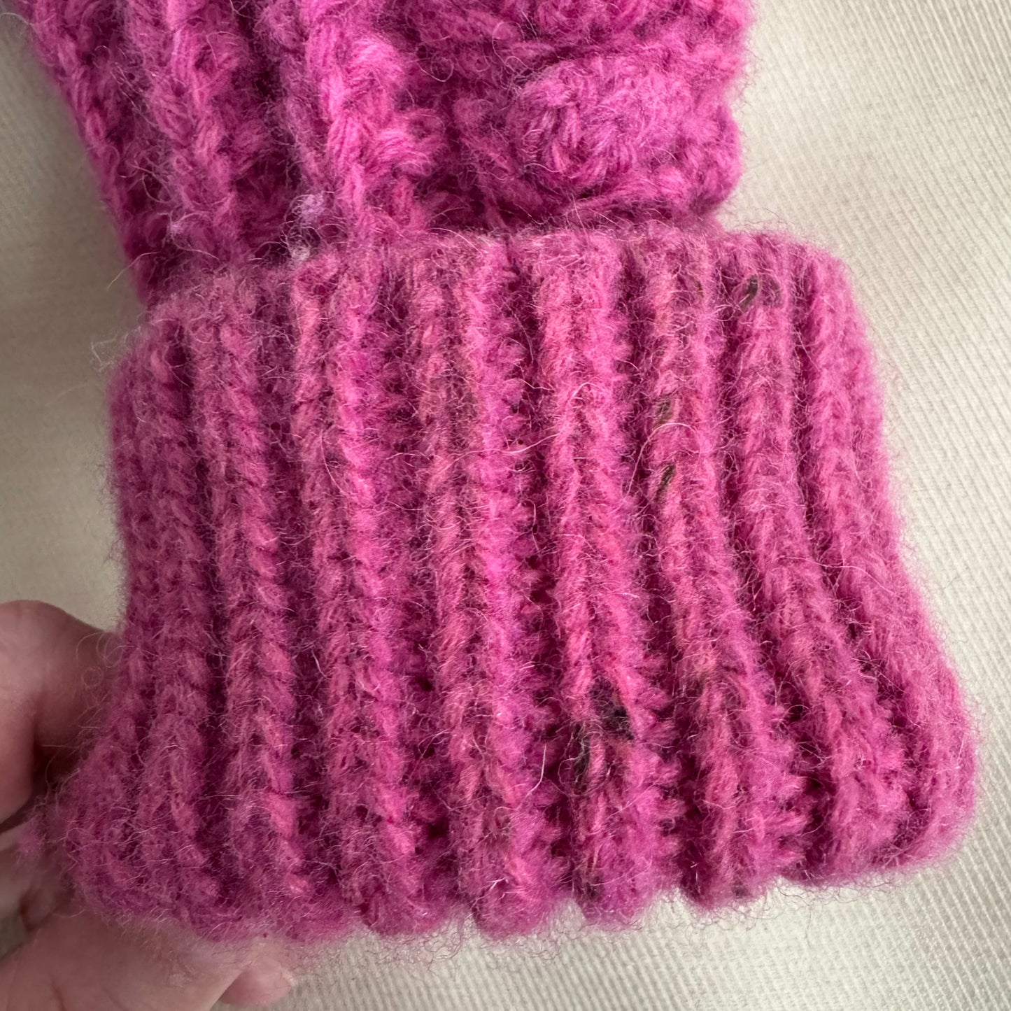 Baum und Pferdgarten "Cristina" Cable Knit Cardigan in Pink, Size Small