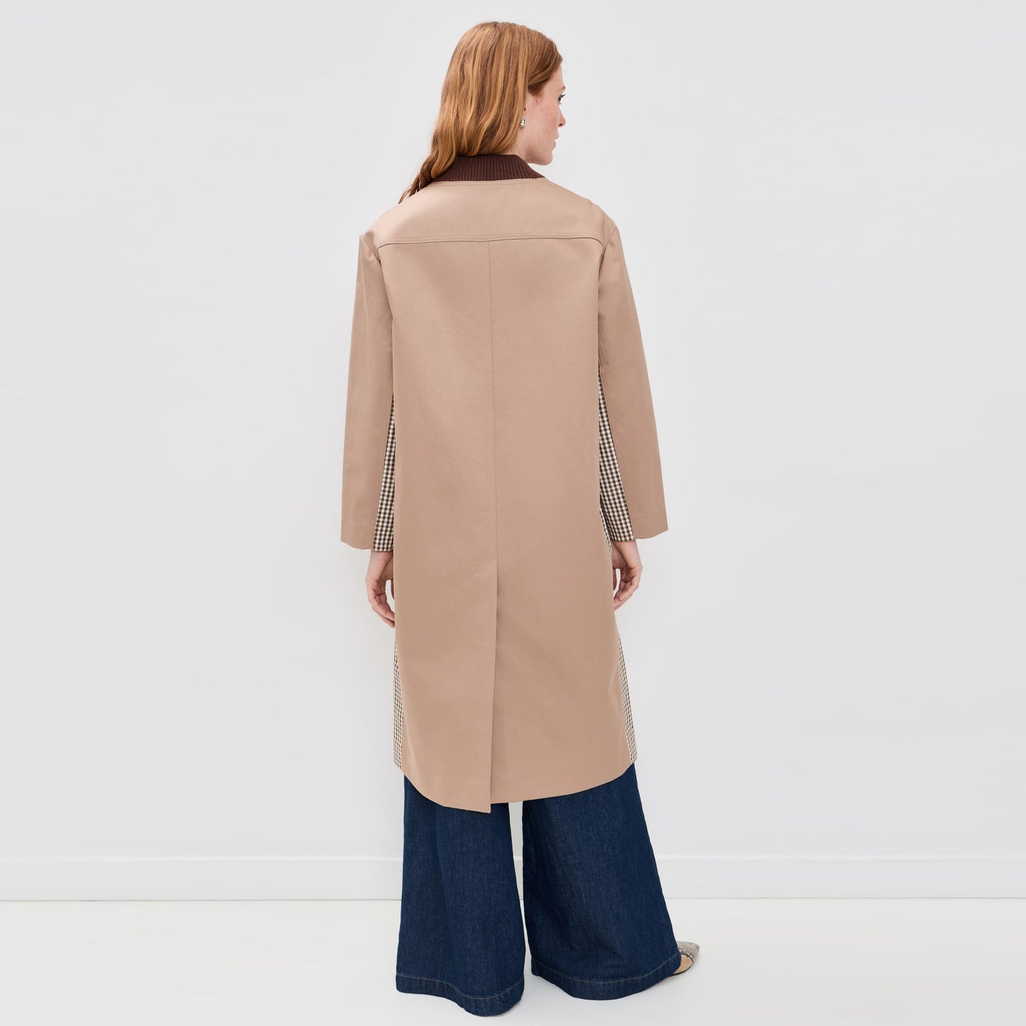 Baum und Pferdgarten "Dagny" Trench in "Portabella Camel Check", size 36 (fits size 4)