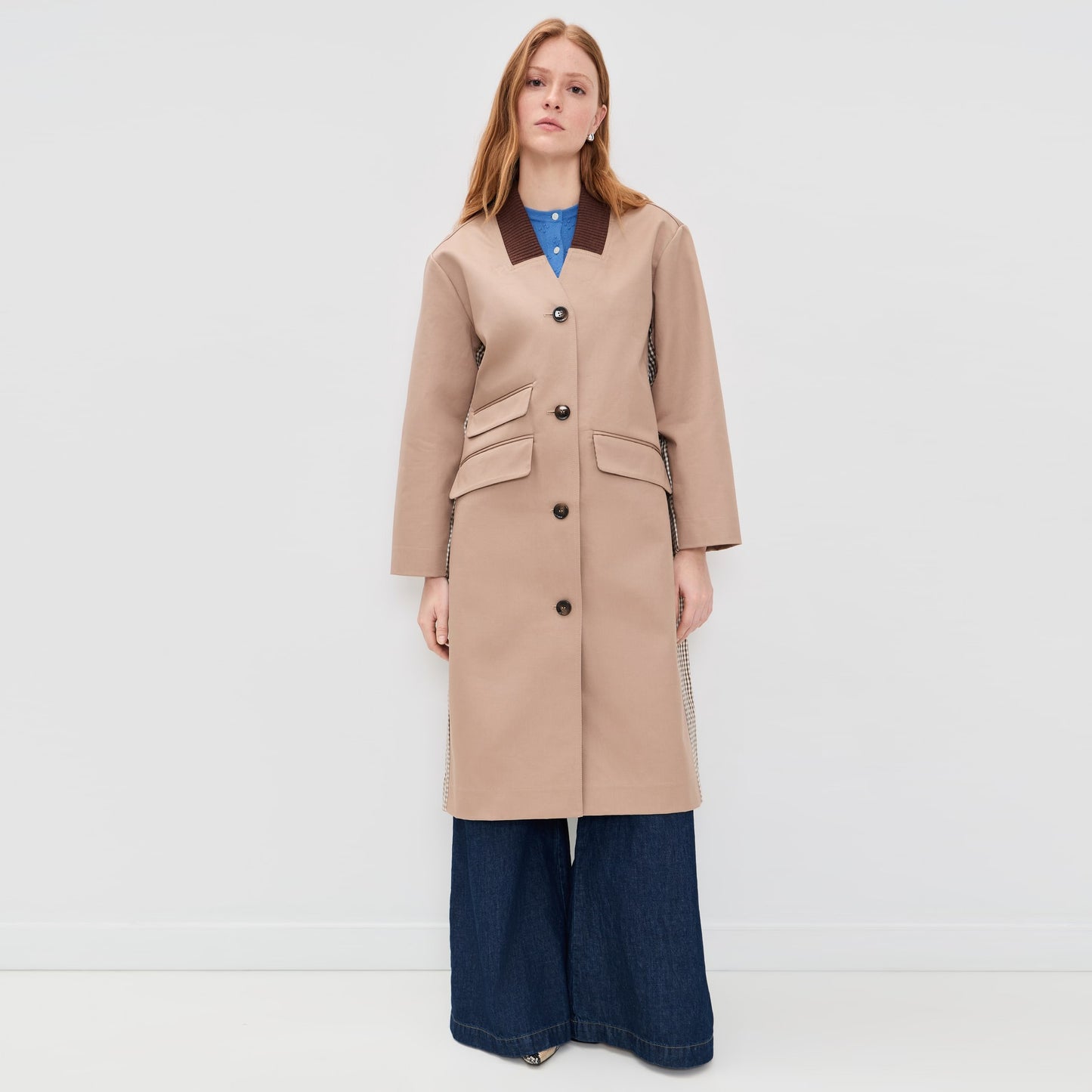 Baum und Pferdgarten "Dagny" Trench in "Portabella Camel Check", size 36 (fits size 4)