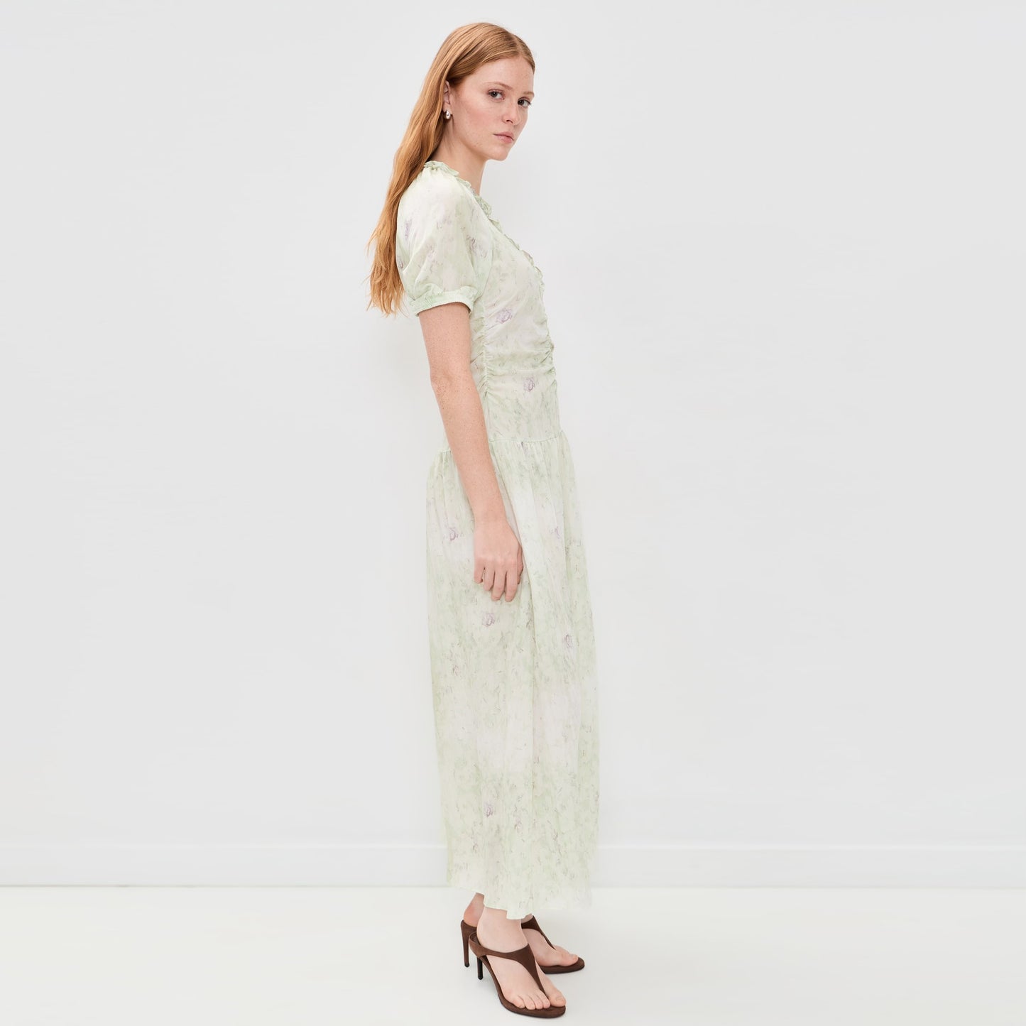 Baum und Pferdgarten "Abelline" Drop Waist Dress in "Distorted Green Flower", size 36