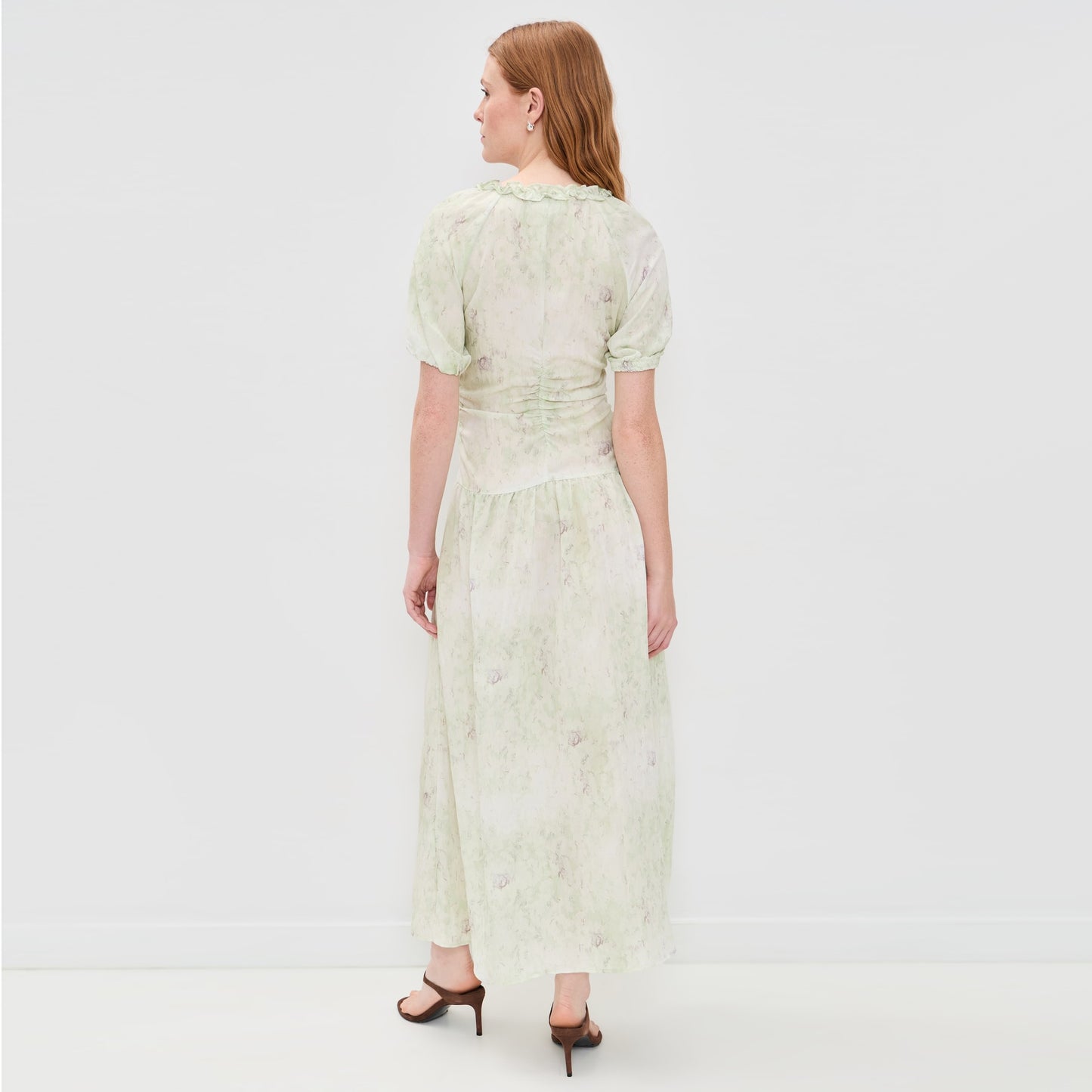 Baum und Pferdgarten "Abelline" Drop Waist Dress in "Distorted Green Flower", size 36