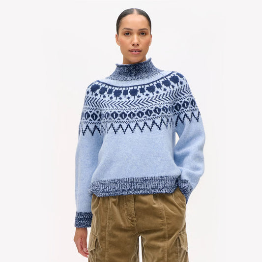 Baum und Pferdgarten "Ciana" Fair Isle Sweater in Blue, size Small