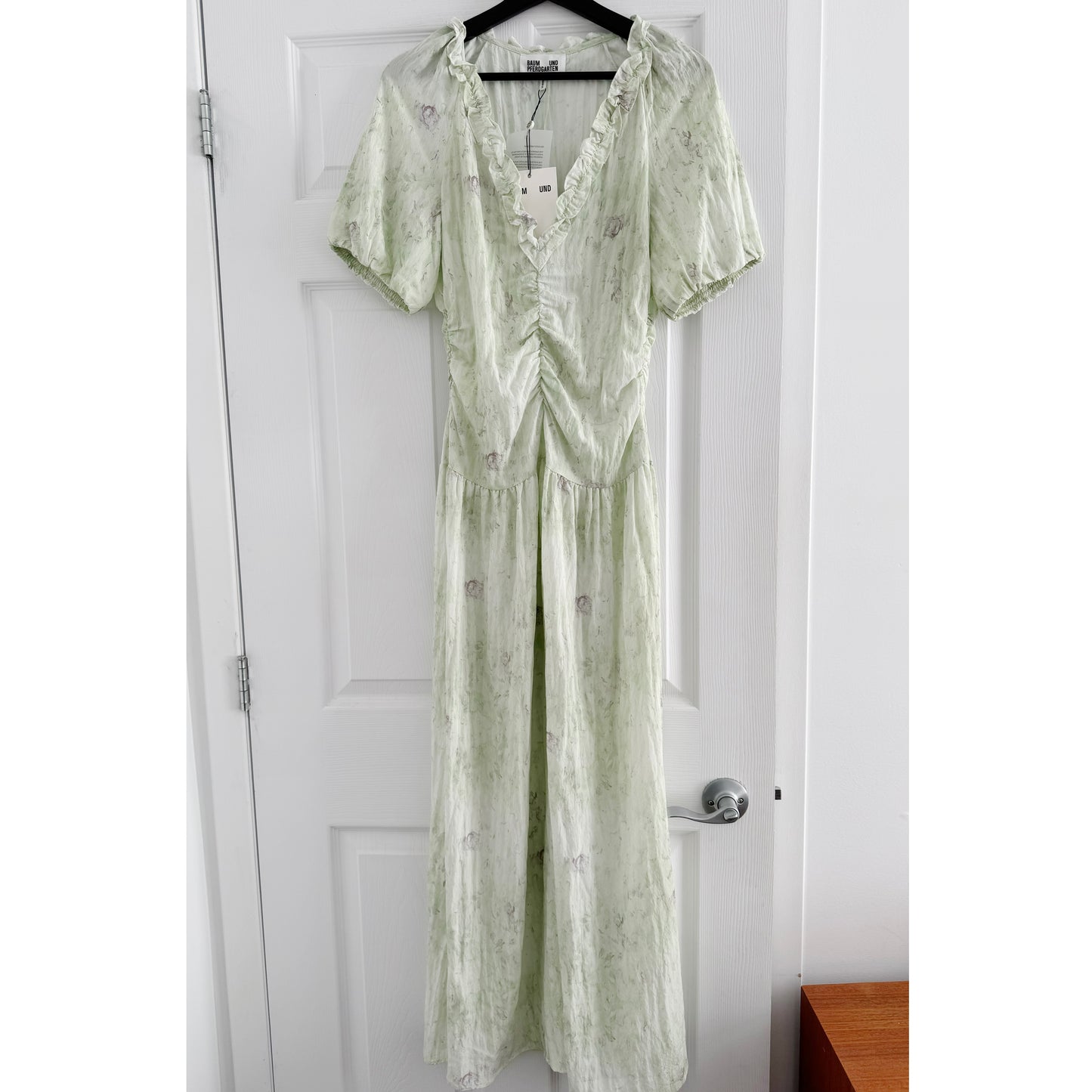 Baum und Pferdgarten "Abelline" Drop Waist Dress in "Distorted Green Flower", size 36