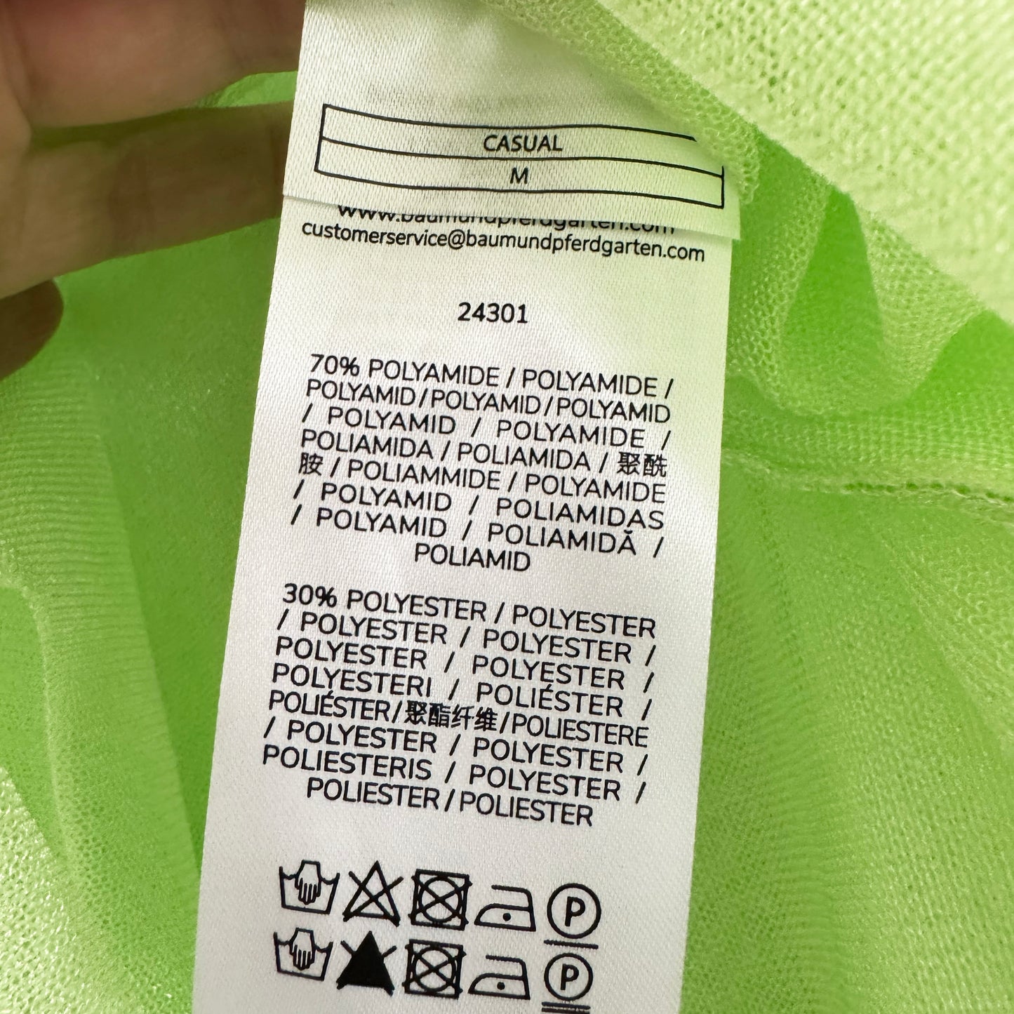 Baum und Pfertgarten Green Mesh Set, Size S/M