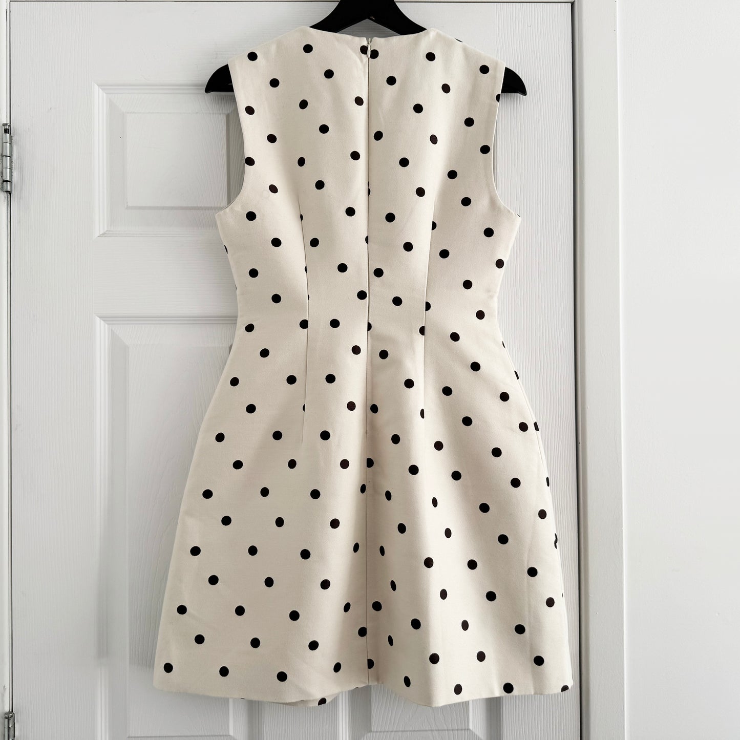 Baum und Pfertgarden "Amayah" Polka Dot Dress in Egret Cream Dot, size 36