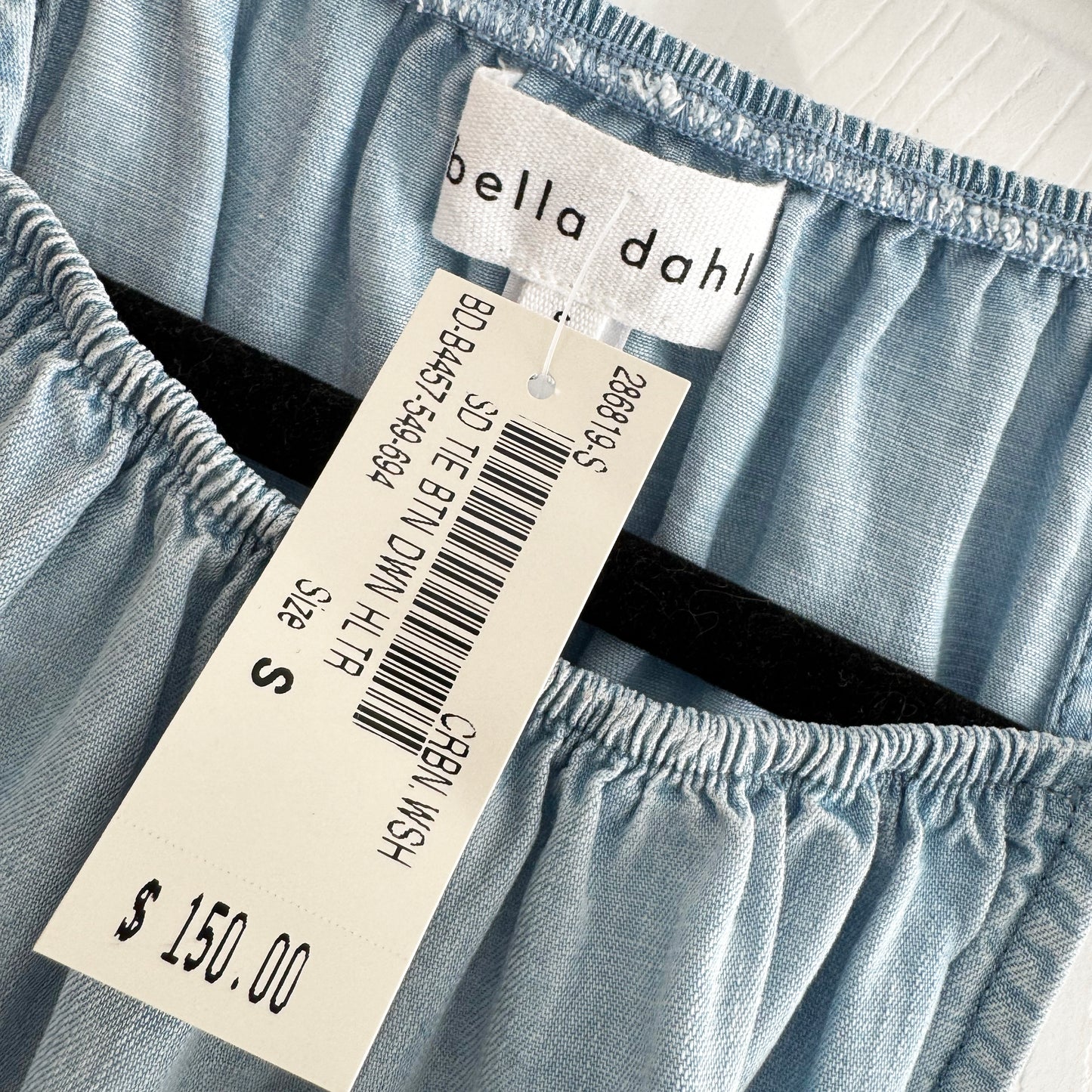 Bella Dahl Chambray Halter Top in Blue, size Small