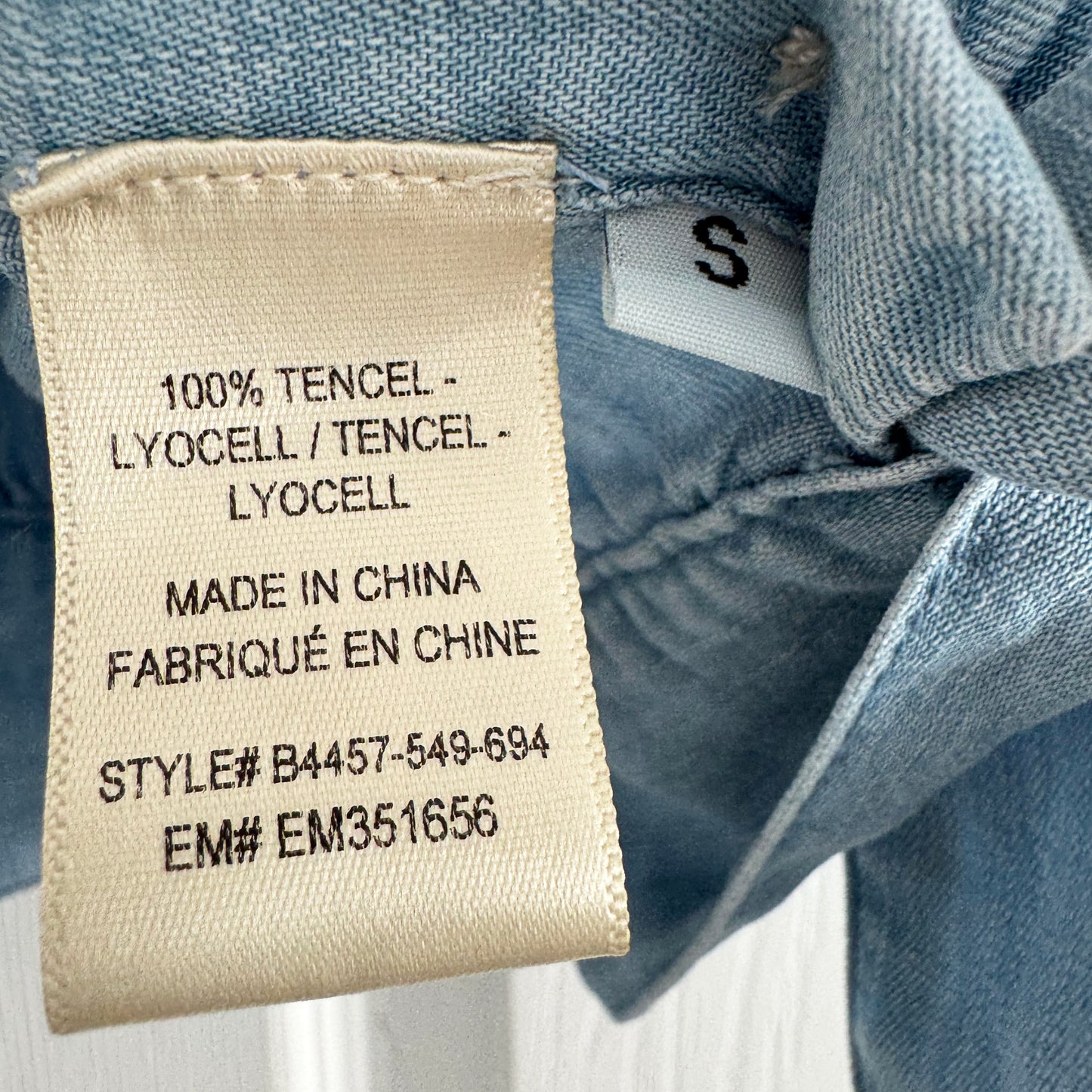 Bella Dahl Chambray Halter Top in Blue, size Small