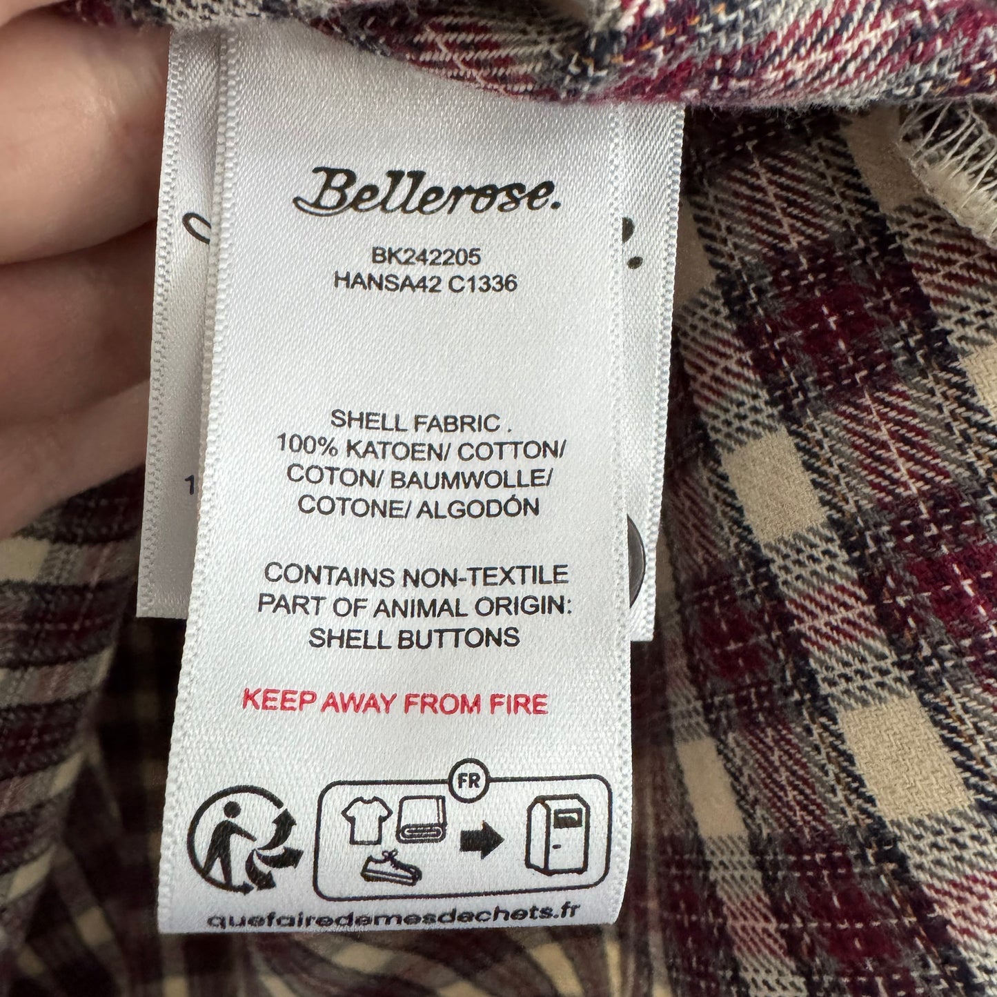 ** KIDS ** Bellerose Checked Cotton Flannel Dress, size 10 years