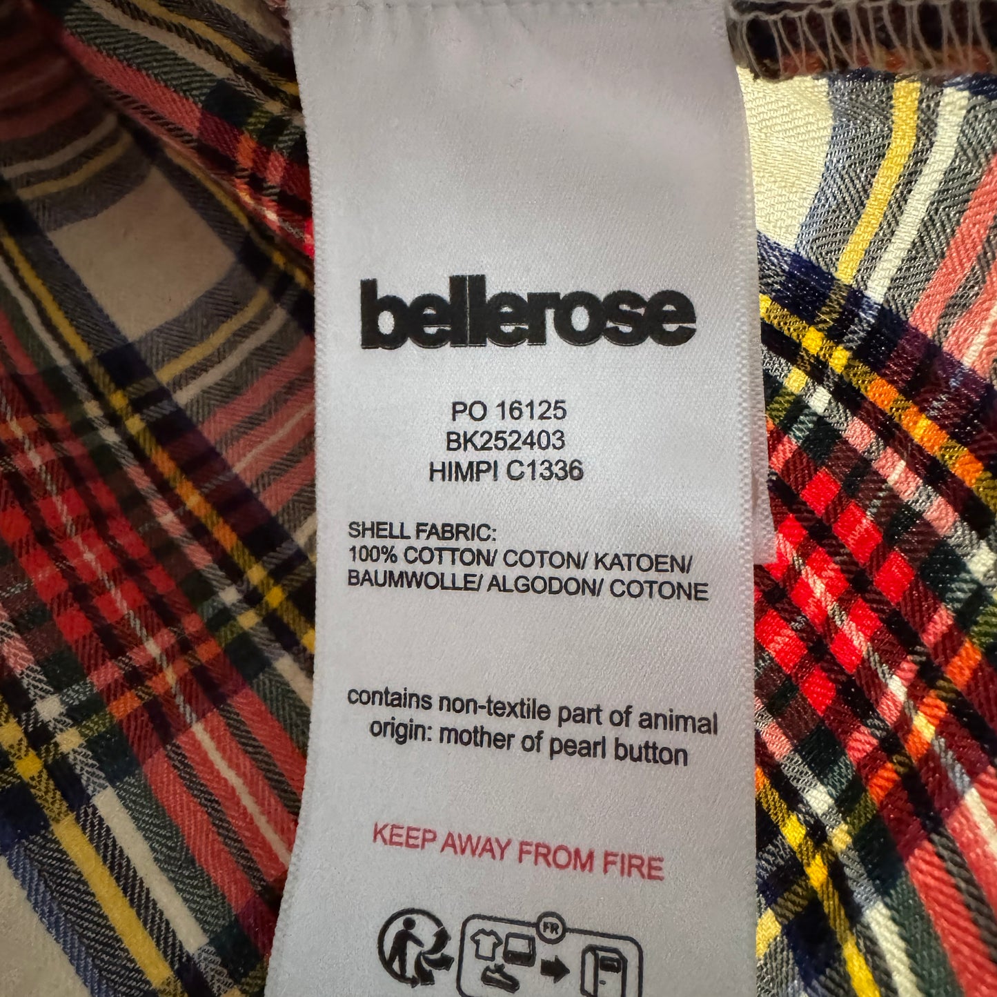 ** KIDS ** Bellerose "Himpi" Red Plaid Shirt with Ruffles, size 12 years