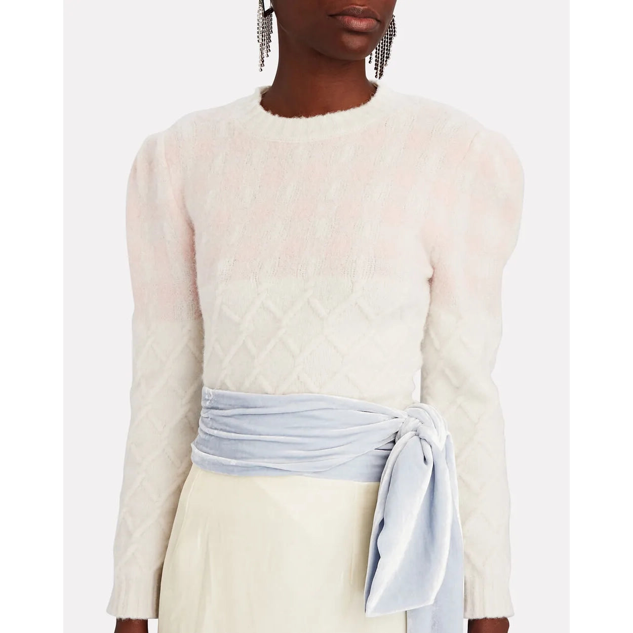 Bernadette "Leon" Pullover in Pink/Ivory, size Medium (fits size Small)