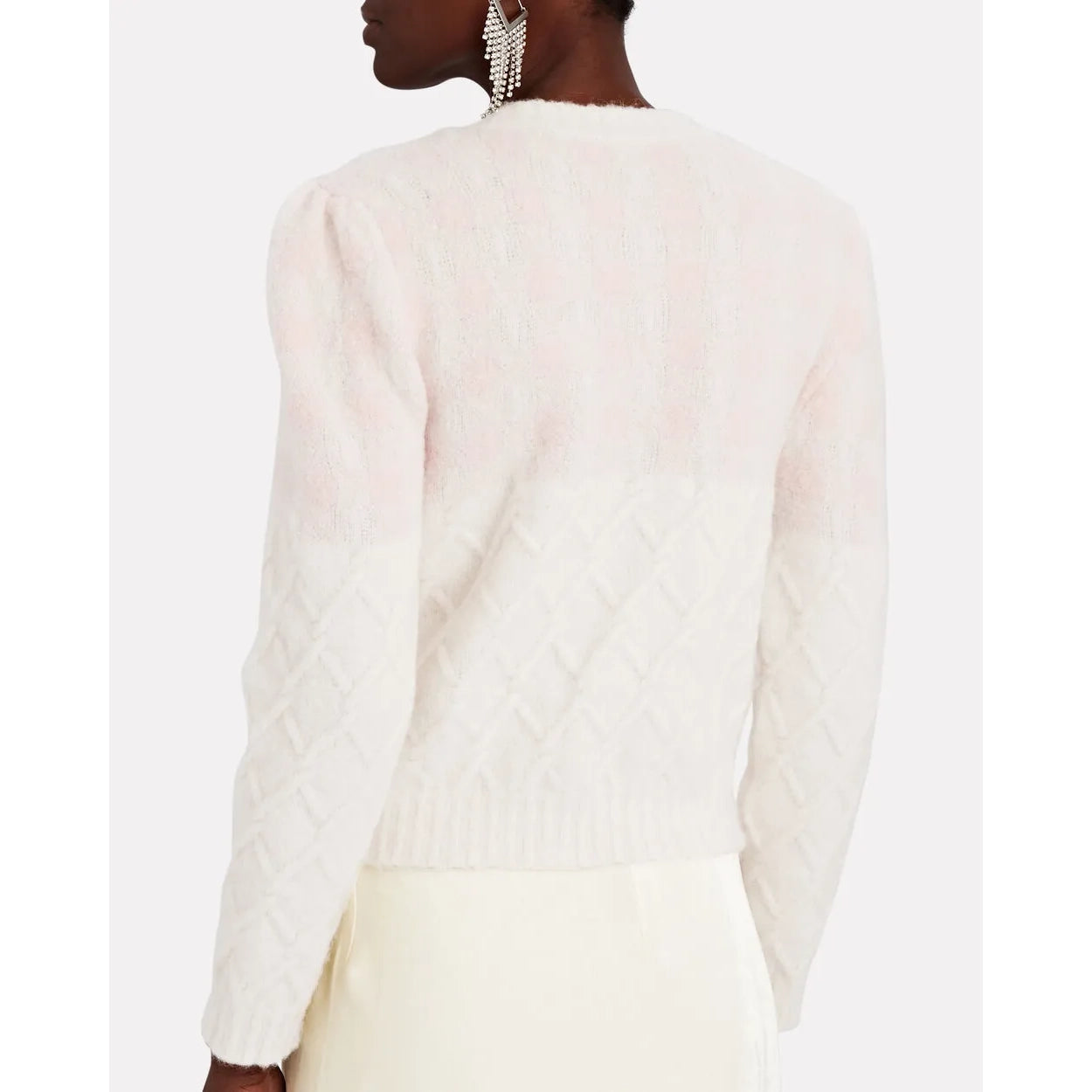 Bernadette "Leon" Pullover in Pink/Ivory, size Medium (fits size Small)