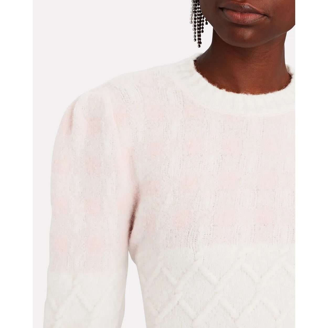 Bernadette "Leon" Pullover in Pink/Ivory, size Medium (fits size Small)