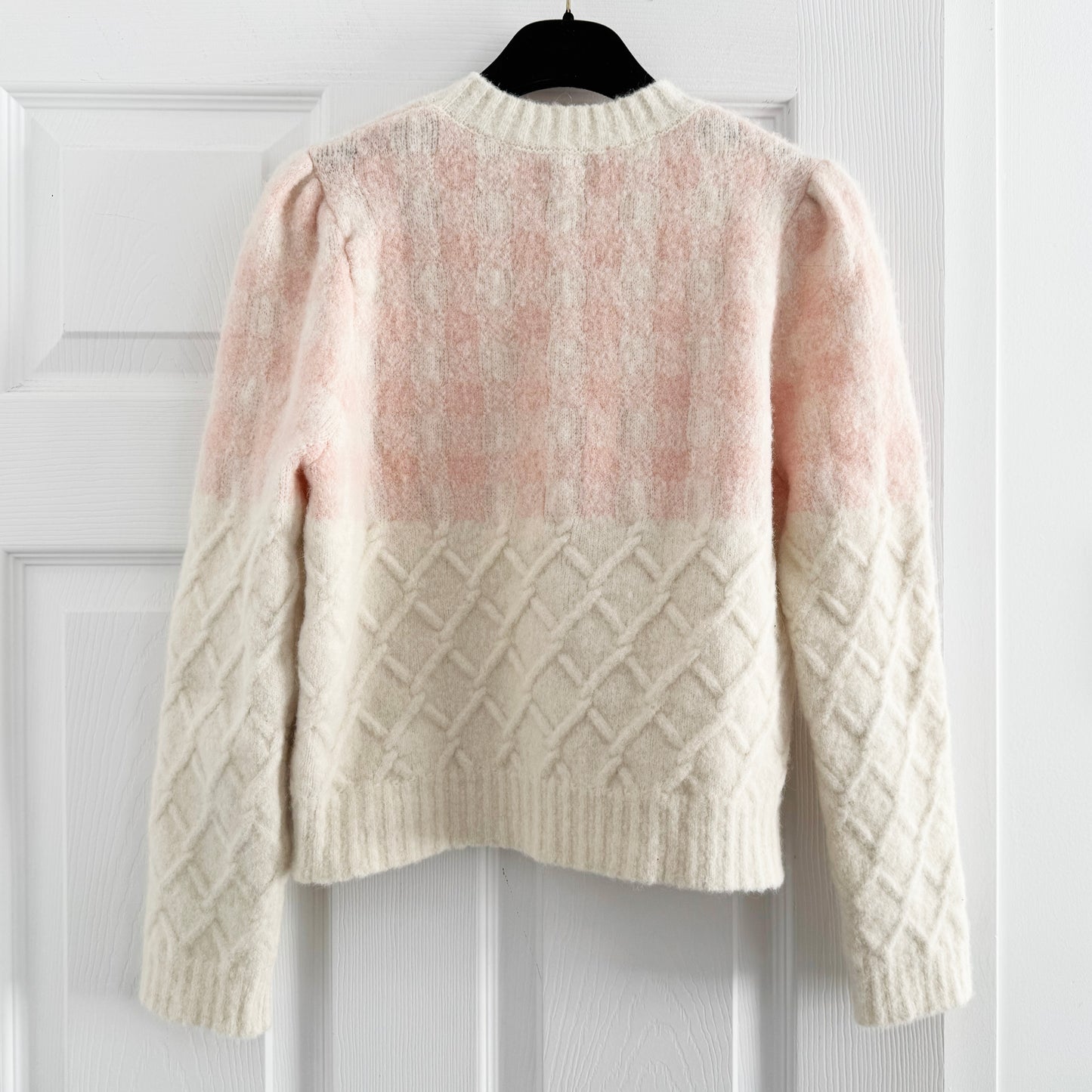 Bernadette "Leon" Pullover in Pink/Ivory, size Medium (fits size Small)